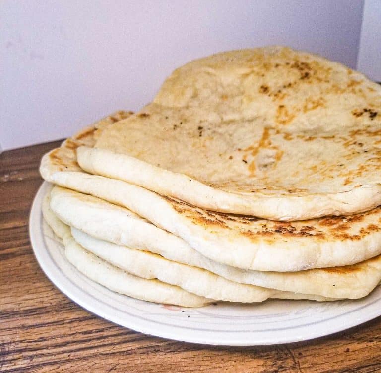 Vegan Naan Bread Recipe without Yogurt